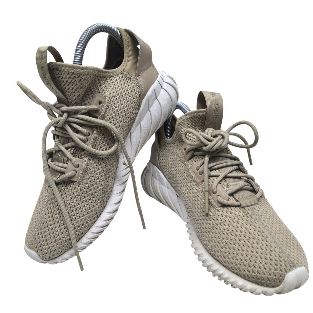 Adidas Original Tubular Doom Sock Primeknit Men's Sneakers Khaki White Size 5.5